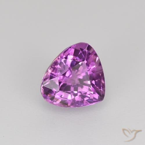 0.89ct Violet Purple Sapphire, Pear Shape, 5.7x5.1 mm