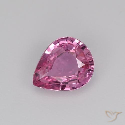 0.63ct Natural Deep Pink Sapphire, Pear Shape, 6.1x5.1 mm