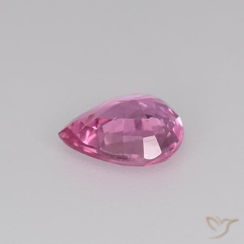 0.63ct Natural Deep Pink Sapphire, Pear Shape, 6.1x5.1 mm