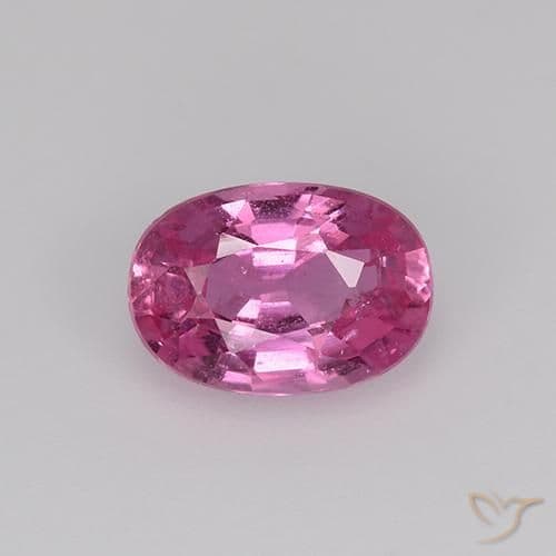 0.77ct Natural Medium Pink Sapphire, Oval Cut, 6.4x4.5 mm