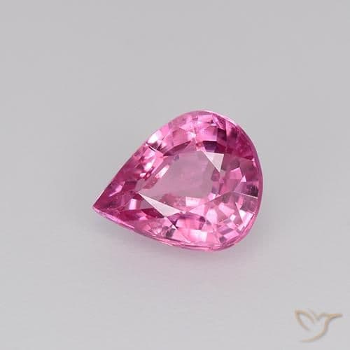 0.69ct Natural Medium Pink Sapphire, Pear Shape, 6.1x4.9 mm