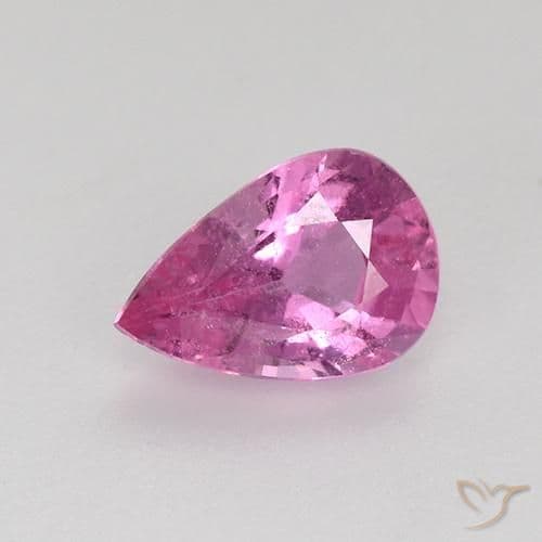 0.58ct Natural Intense Pink Sapphire, Pear Shape, 6.4x4.4 mm