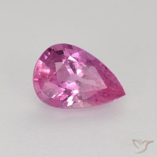 0.57ct Natural Medium Pink Sapphire, Pear Shape, 6.4x4.4 mm