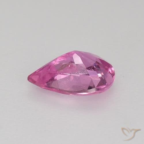 0.57ct Natural Medium Pink Sapphire, Pear Shape, 6.4x4.4 mm