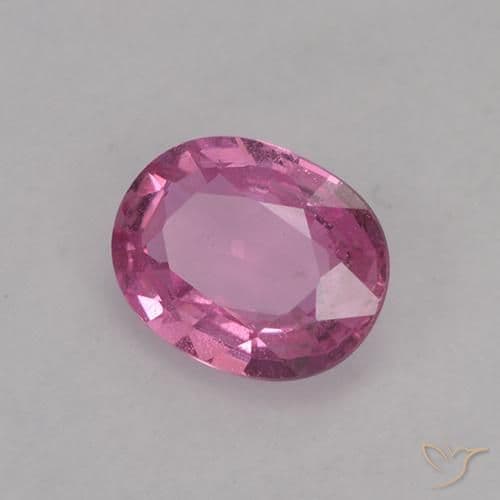 0.73ct Natural Medium Pink Sapphire, Oval Cut, 6.2x5 mm