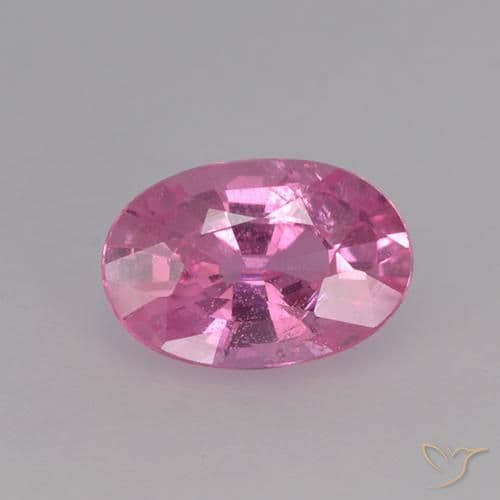 0.68ct Natural Medium Pink Sapphire, Oval Cut, 6.4x4.5 mm