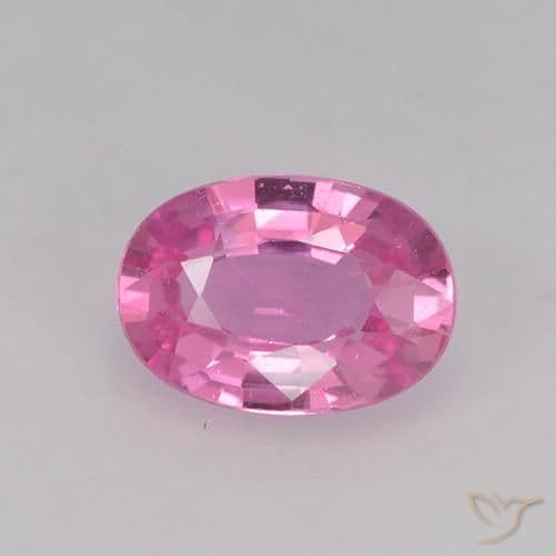 0.68ct Natural Deep Pink Sapphire, Oval Cut, 6.5x4.6 mm