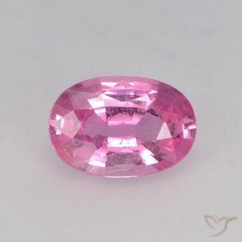 0.66ct Natural Deep Pink Sapphire, Oval Cut, 6.5x4.5 mm