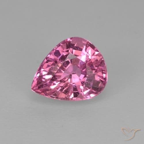 0.69ct Natural Medium Pink Sapphire, Pear Shape, 6.1x4.9 mm