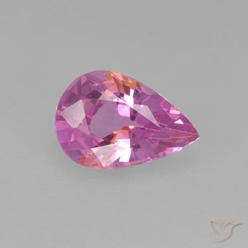 0.58ct Natural Intense Pink Sapphire, Pear Shape, 6.4x4.4 mm