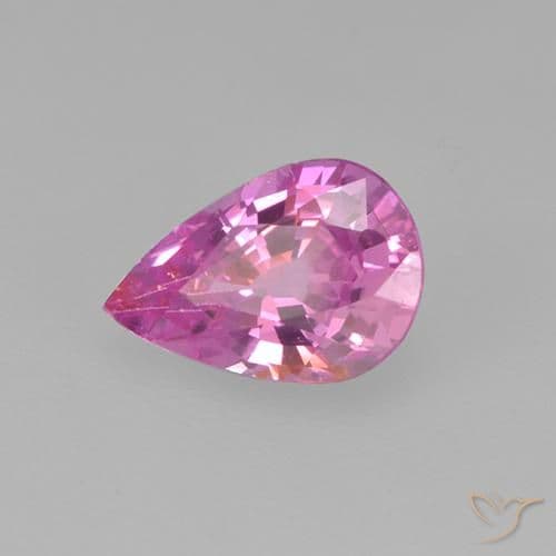 0.58ct Natural Intense Pink Sapphire, Pear Shape, 6.4x4.4 mm