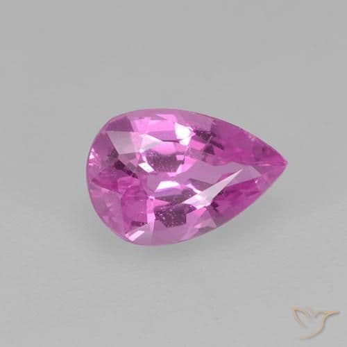 0.65ct Medium Purple Sapphire, Pear Shape, 6.6x4.5 mm