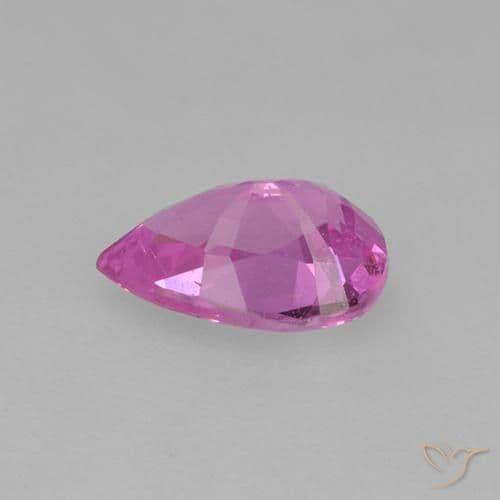 0.65ct Medium Purple Sapphire, Pear Shape, 6.6x4.5 mm