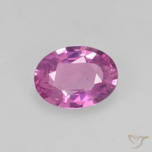 0.84ct Pinkish Violet Purple Sapphire, Oval Cut, 6.1x4.9 mm