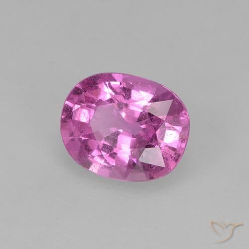 0.78ct Deep Pinkish Purple Sapphire, Oval Cut, 6x4.8 mm