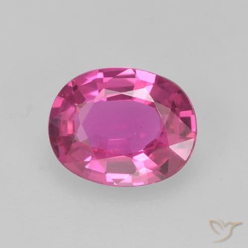 0.61ct Natural Deep Magenta Sapphire, Oval Cut, 6x4.9 mm