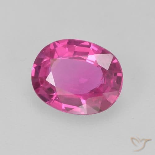 0.61ct Natural Deep Magenta Sapphire, Oval Cut, 6x4.9 mm
