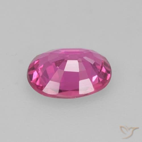 0.61ct Natural Deep Magenta Sapphire, Oval Cut, 6x4.9 mm