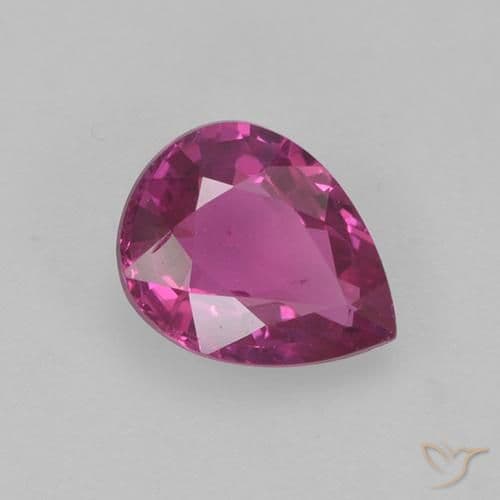 0.66ct Natural Magenta Sapphire, Pear Shape, 6.2x4.9 mm