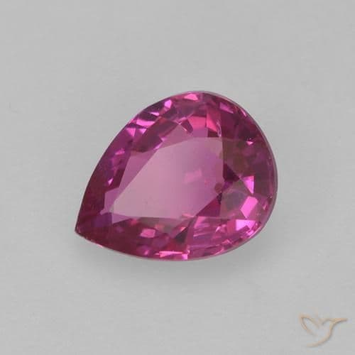 0.66ct Natural Magenta Sapphire, Pear Shape, 6.2x4.9 mm