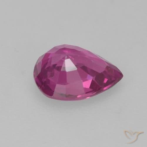 0.66ct Natural Magenta Sapphire, Pear Shape, 6.2x4.9 mm