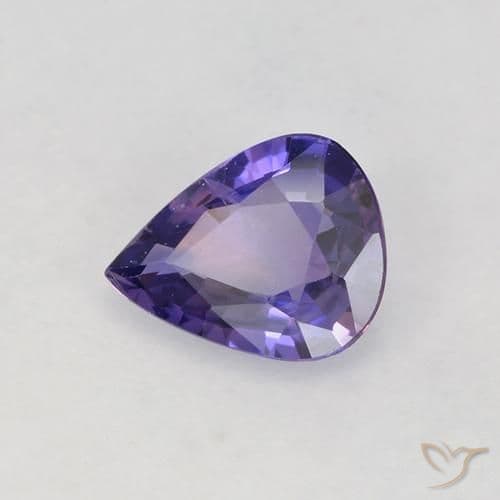 0.50ct Medium Violet Sapphire, Pear Shape, 6.2x4.9 mm