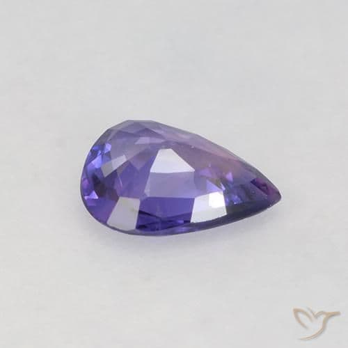 0.50ct Medium Violet Sapphire, Pear Shape, 6.2x4.9 mm
