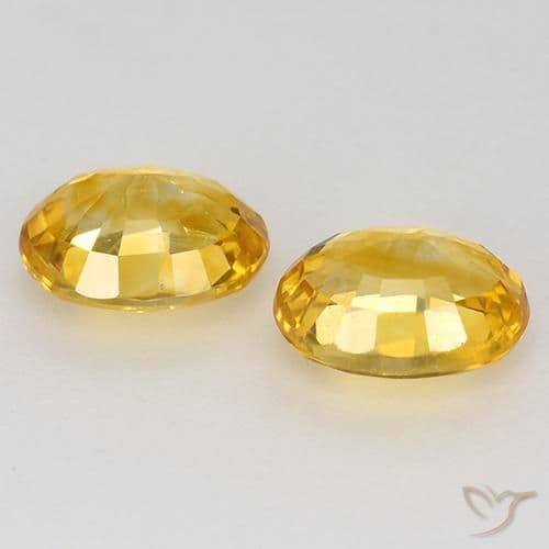 1.53ct Natural Golden Sapphire, Oval Cut, 6x4.7 mm