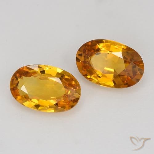 1.21ct Natural Golden Orange Sapphire, Oval Cut, 6.4x4.2 mm