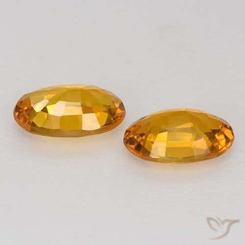 1.21ct Natural Golden Orange Sapphire, Oval Cut, 6.4x4.2 mm