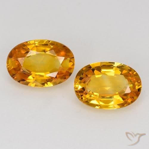 0.77ct Natural Deep Orange Sapphire, Oval Cut, 6.5x4.6 mm
