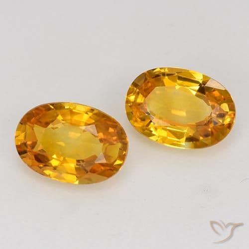 1.40ct Natural Medium Orange Sapphire, Oval Cut, 6.5x4.5 mm