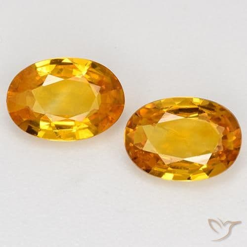 1.25ct Natural Medium Orange Sapphire, Oval Cut, 6.4x4.5 mm