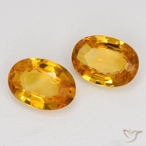 1.25ct Natural Medium Orange Sapphire, Oval Cut, 6.4x4.5 mm