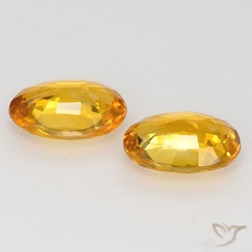 1.25ct Natural Medium Orange Sapphire, Oval Cut, 6.4x4.5 mm
