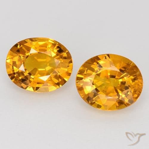 1.03ct Natural Golden Orange Sapphire, Oval Cut, 5.3x4.3 mm