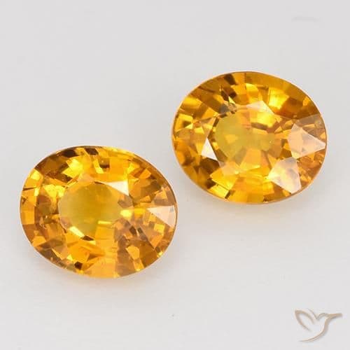 1.03ct Natural Golden Orange Sapphire, Oval Cut, 5.3x4.3 mm