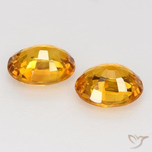 1.03ct Natural Golden Orange Sapphire, Oval Cut, 5.3x4.3 mm