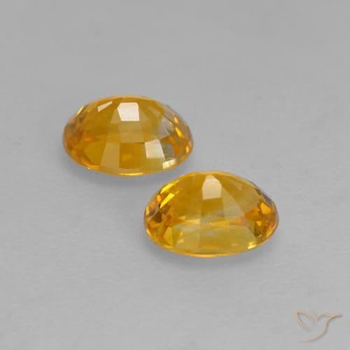 1.13ct Natural Apricot Orange Sapphire, Oval Cut, 5.3x4.1 mm