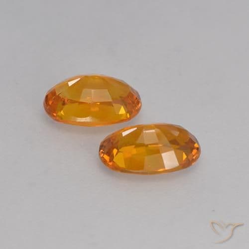 1.36ct Natural Apricot Orange Sapphire, Oval Cut, 6.3x4.2 mm