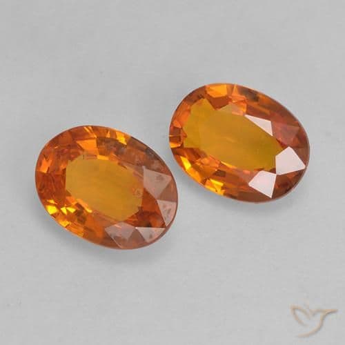1.31ct Natural Medium Orange Sapphire, Oval Cut, 6.1x4.6 mm