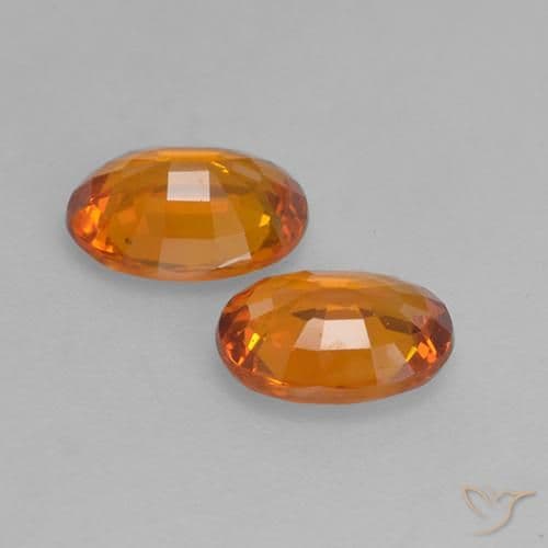 1.31ct Natural Medium Orange Sapphire, Oval Cut, 6.1x4.6 mm