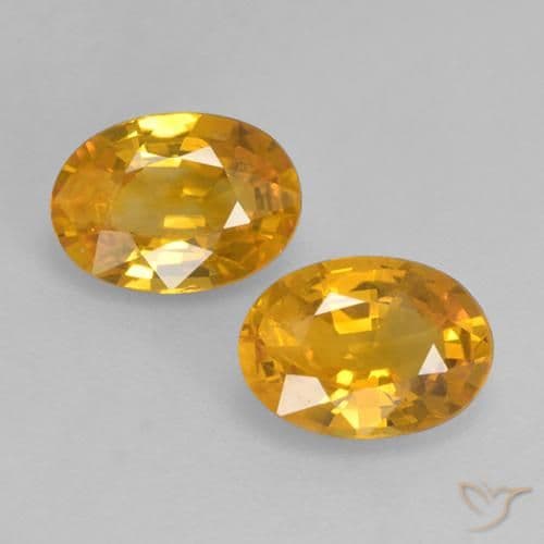 0.77ct Natural Deep Orange Sapphire, Oval Cut, 6.5x4.6 mm