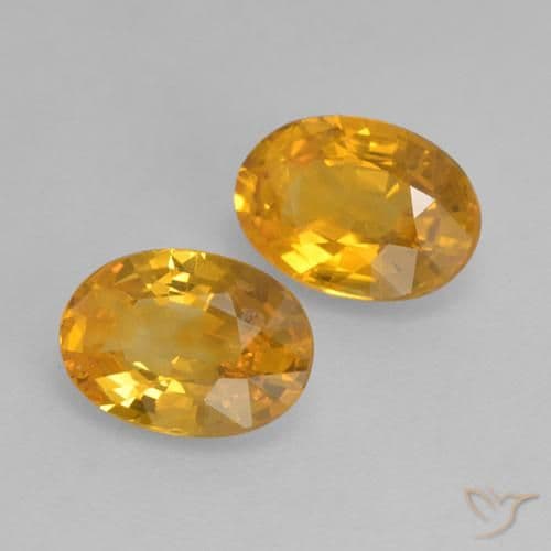 1.43ct Natural Apricot Orange Sapphire, Oval Cut, 6.5x4.7 mm