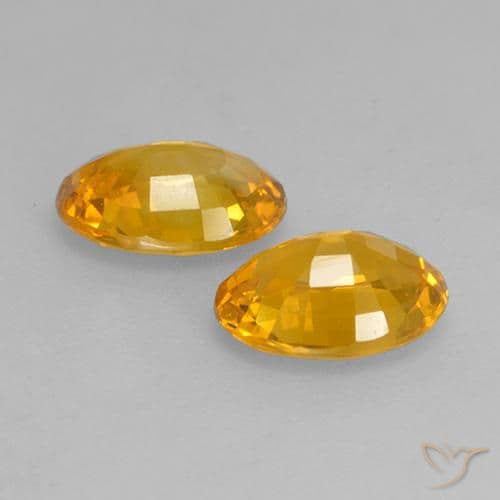 1.43ct Natural Apricot Orange Sapphire, Oval Cut, 6.5x4.7 mm