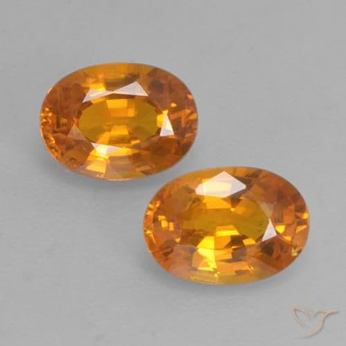 0.73ct Natural Fire Orange Sapphire, Oval Cut, 6x4.2 mm