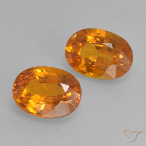 1.28ct Natural Medium Orange Sapphire, Oval Cut, 5.8x4.3 mm