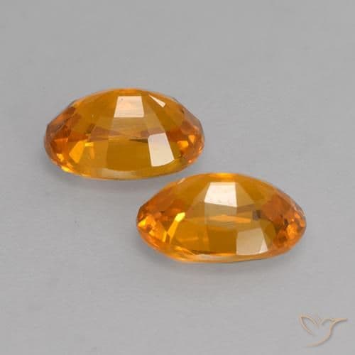 1.28ct Natural Medium Orange Sapphire, Oval Cut, 5.8x4.3 mm