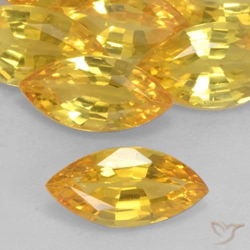 1.08ct Natural Golden Sapphire, Marquise, 10.2x5.1 mm