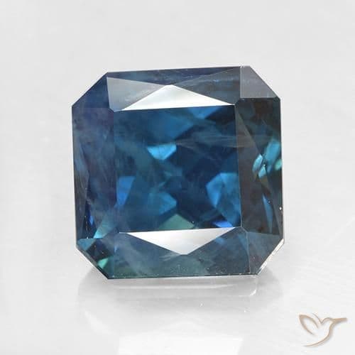 2.64ct Natural Navy Blue Sapphire, Emerald Cut, 7.1x7 mm